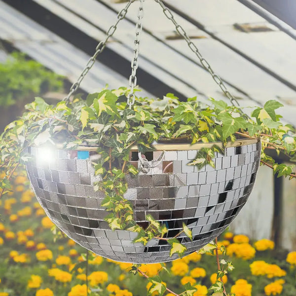 Disco Ball Flower Hanging Vase